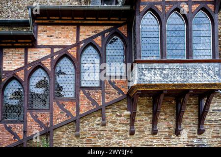 Former Imperial Castle, stained-glass windows, Cochem, Rhineland Palatinate, Germany, Europe Copyright: G&MxTherin-Weise 1131-2018 Stock Photo