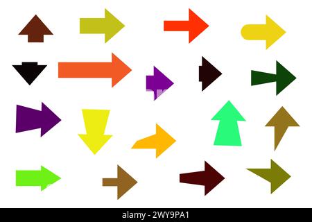 Arrows collection set in vector illustration. Stock Vector