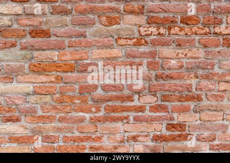 Orange brick wall close up Stock Photo