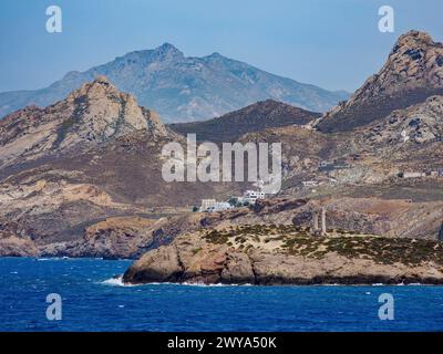 View towards Temple of Apollo, Chora, Naxos City, Naxos Island, Cyclades, Greek Islands, Greece, Europe Copyright: KarolxKozlowski 1245-3592 Stock Photo