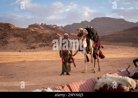 Wadi Rum, Jordan. 31st Mar, 2024. King Abdullah II of Jordan visits Bedouin tribes in the south of the kingdom, in Wadi Rum, Jordan, on March 30, 2024. Photo by Balkis Press/ABACAPRESS.COM Credit: Abaca Press/Alamy Live News Stock Photo