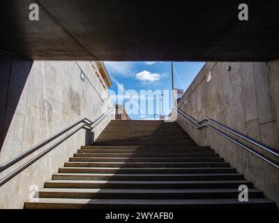 Vienna, Austria, Austria. 5th Apr, 2024. Albertina museum metro stop stairs. (Credit Image: © Bianca Otero/ZUMA Press Wire) EDITORIAL USAGE ONLY! Not for Commercial USAGE! Stock Photo