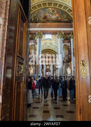 Vienna, Austria, Austria. 5th Apr, 2024. Interior of the Vienna National Library. (Credit Image: © Bianca Otero/ZUMA Press Wire) EDITORIAL USAGE ONLY! Not for Commercial USAGE! Stock Photo