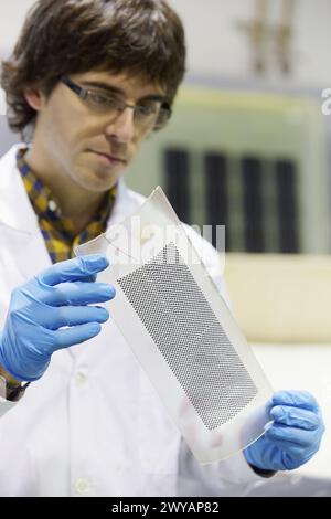 Spherical solar cells. Research and development of solar panels. Energy ...