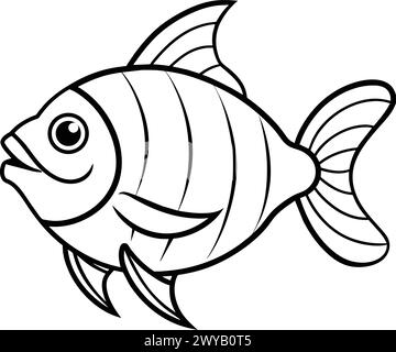 Fish Line Art Design Stock Vector Image & Art - Alamy