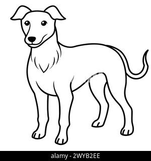 WOLF LINE ART DESIGN Stock Vector