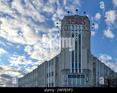 Sears Roebuck and CO logo on store in Flatbush, Brooklyn, New York City business Stock Photo