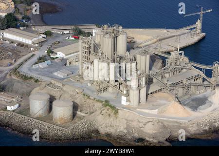 Cement plant, Arguineguin, Gran Canaria, Canary Islands, Spain. Stock Photo