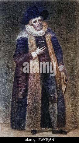 Edward Alleyn geb. 1. September 1566 in London, gest. 25. November 1626 ebenda war einer der beruehmtesten Schauspieler zu Zeiten William Shakespeares Stock Photo