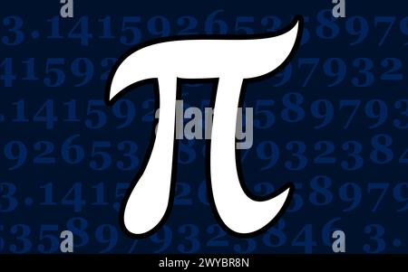 Happy pi day 14th march vector illustration. Stock Vector