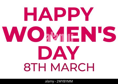 Happy women's Day 8th March. International womens day. international women day. International womens day 2024. isolated on white background vector ill Stock Vector