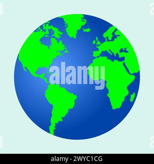 Globe map vector  illustration. map globe,  globe earth, globe isolated Stock Vector