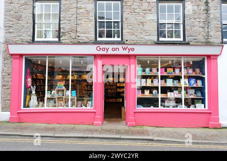 Hay on Wye Powys Wales UK - There are many bookshop in Hay including Gay on Wye Stock Photo
