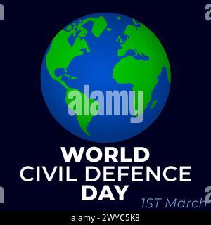 World Civil Defense Day vector illustration Stock Vector
