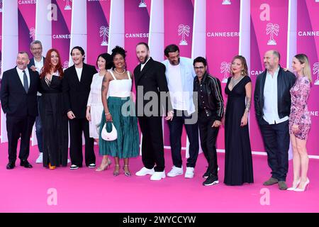 Cannes, France. 05th Apr, 2024. Cannes - 7th Canneseries International Festival - Opening Ceremony - Alexandra Roth, Samuel Djian Bambi, President of Canneseries, Fleur Pellerin, Laureen, Tristan Lopin, Ramzy Bedia, Jamel Debbouze, Mohamed Hamidi, Camille Chamoux Credit: Independent Photo Agency/Alamy Live News Stock Photo