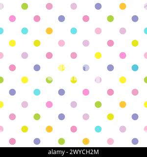 Polka Dot pattern, seamless texture colorful pattern Stock Vector