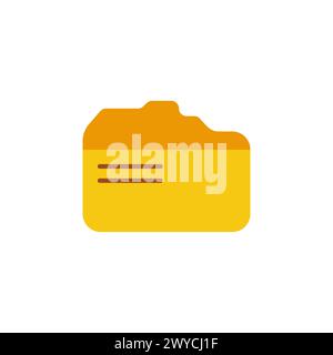 Colorful cloud file storage logo. Open vector document. A simple directory icon on the desktop. Vector illustration of storage. Stock Vector