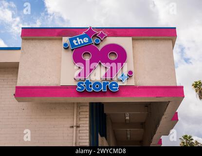 Facade of a 99 Store location in Los Angeles, California. The company