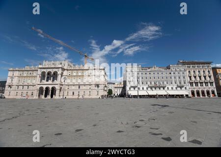 Trieste: Unity of Italy Square (Piazza Unita d' Italia). Italy Stock Photo