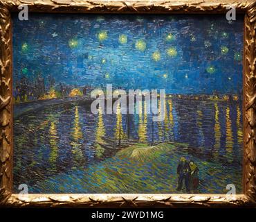 The Starry Night, 1888. by Vincent Van Gogh (1853-1890). Musée d'Orsay. Orsay Museum. Paris. France. Stock Photo