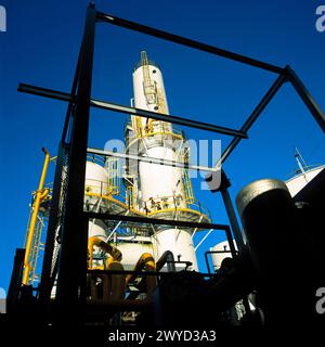 Argon, oxigen and nitrogen tanks. Olaberria. Guipuzcoa. Basque Country. Spain. Stock Photo