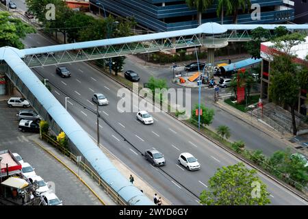 Salvador, Bahia, Brazil - January 26, 2022: View of traffic movement in the center of the city of Salvador, Bahia. Stock Photo