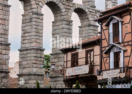 Aqueduct, Segovia, Castilla Leon, Spain, Europe. Stock Photo