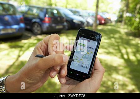 SmartPhone applications, GPS, electronics lab, Tecnalia Research & Innovation, Zamudio, Bizkaia, Euskadi, Spain. Stock Photo