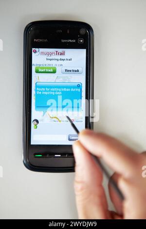 SmartPhone applications, GPS, electronics lab, Tecnalia Research & Innovation, Zamudio, Bizkaia, Euskadi, Spain. Stock Photo