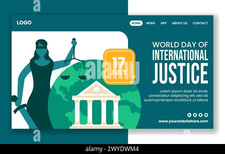 Social Justice Day Social Media Landing Page Cartoon Templates ...