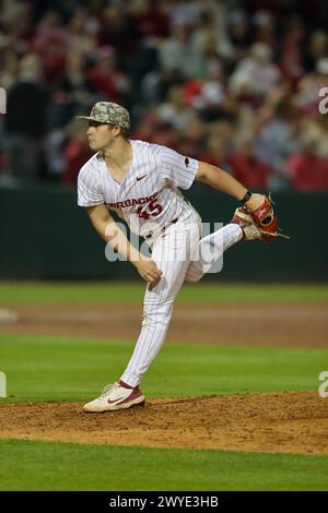 April 5, 2024: Ole Miss pitcher Mason Morris #37 prepares to release ...