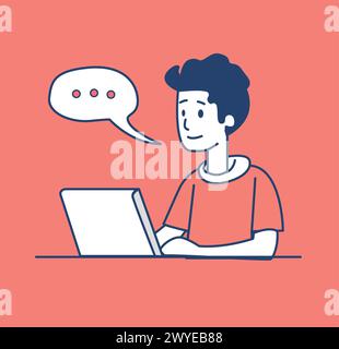 the man working working with dealine Stock Vector