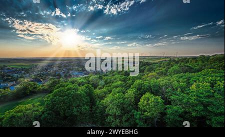 Schloss Matzen-Raggendorf Bezirk Gänserndorf Matzner Wald Luftbild Stock Photo