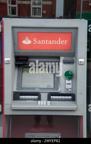 Santander Bank - ATM, Cheapside, Wood Green High Street,  Wood Green, London Borough of Haringey, Greater London, England, United Kingdom Stock Photo