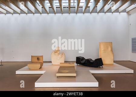 Trap of the Truth exhibition showing artworks by Erwin Wurm, at Yorkshire Sculpture Park. Stock Photo