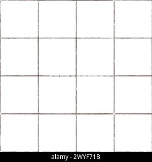 Grout. Seams of ceramic tile in brown color. Grid step 4 by 4. Vector image.Seamless pattern. Good for imitation tile for your pattern, for background Stock Vector