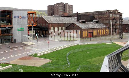 Old Bethlehem Steel Plant, now public park and recreation space, Bethlehem, PA, USA Stock Photo