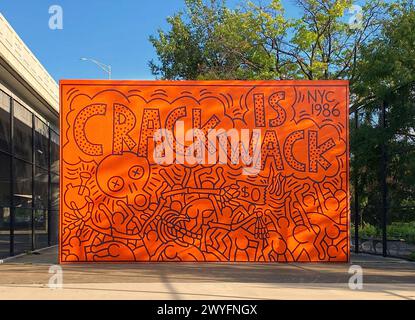 Keith Haring Crack is Wack Mural 1986 Stock Photo