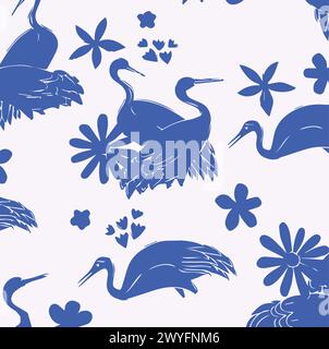 Flowers seamless pattern. vector illustration. Abstract flowers, floral vector with leaves Stock Vector