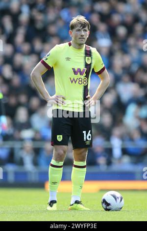 Liverpool, UK. 06th Apr, 2024. Sander Berge of Burnley. Premier League match, Everton v Burnley at Goodison Park in Liverpool on Saturday 6th April 2024. this image may only be used for Editorial purposes. Editorial use only, pic by Chris Stading/Andrew Orchard sports photography/Alamy Live news Credit: Andrew Orchard sports photography/Alamy Live News Stock Photo