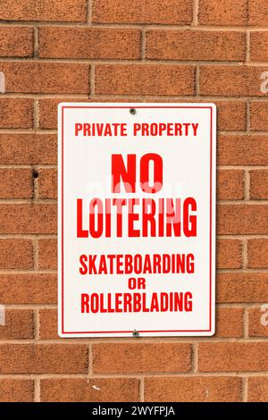 No Loitering Sign Stock Photo