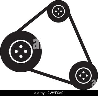 Engine belt icon vector illustration symbol design Stock Vector