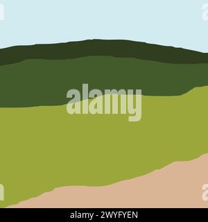 Summer beach scene template illustration Stock Vector Image & Art - Alamy