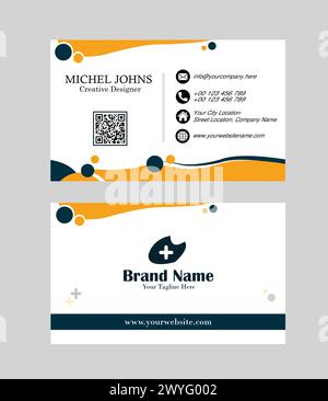 Vector modern professional corporate business card template Stock Vector