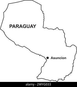 Paraguy map icon vector illustration design Stock Vector