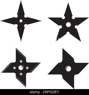 Shuriken icon vector illustration symbol design Stock Vector