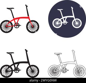 Folding bike icon vector illustration symbol design Stock Vector