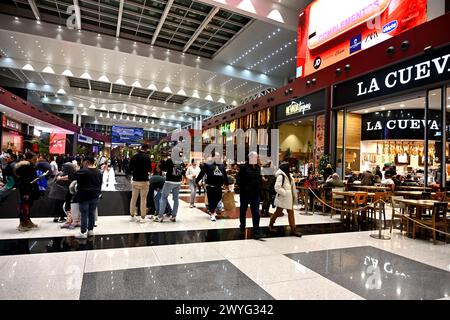 Inside one wing of very busy large Nevada Shopping mall (reported largest in Spain), Granada, Andalusia, Spain Stock Photo