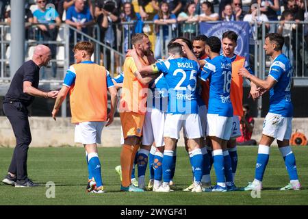 Brescia Calcio Fc Team Celebrates After Scores A Goal During The 