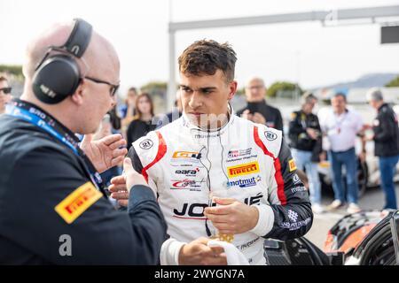 Le Castellet, France. 06th Apr, 2024. JOULIE Enzo (fra), Matmut Evolution, Toyota GT Supra GT4 Evo, portraitJOULIE Enzo (fra), Matmut Evolution, Toyota GT Supra GT4 Evo, portrait during the 1st round of the 2024 GT4 European Series powered by Rafa Racing Club on the Circuit Paul Ricard, from April 5 to 7, 2024 in Le Castellet, France - Photo Marc de Mattia/DPPI Credit: DPPI Media/Alamy Live News Stock Photo